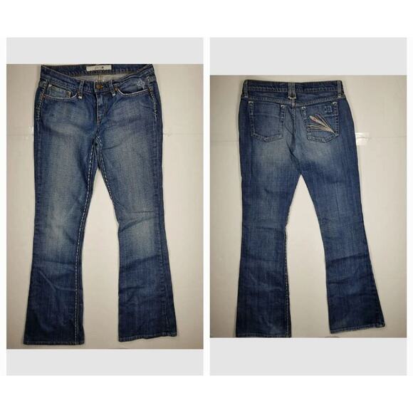 Joe's Jeans Womens Sz 27 x 34.5 Flare Embroidered Denim Western Y2K 90s Festival - Picture 1 of 12
